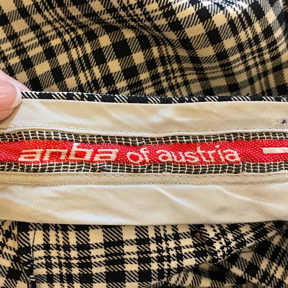 Vintage Anba of Australia Wool Plaid Ski-Pant / Black & White / Size 12 (Small) - Picture 9 of 16